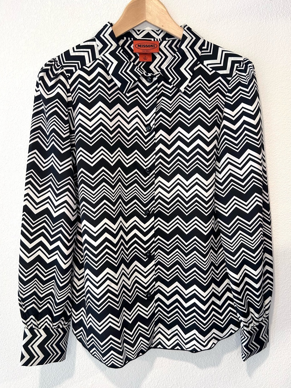 Missoni x Target Chevron Zig Zag Top Minimalist Designer Retro Office Mod Size S